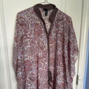 H&M Pink Paisley Blouse